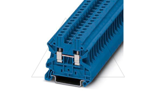 Клемма проходная UT 4 BU /6,2mm, винтовая, 2 присоед., 4(max 6)mm2, 32A, 1000V, синяя