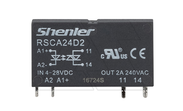 Реле интерфейсное полупроводниковое RSCA24D2, 1NO, 2A(240VAC), 4_28VDC, zero-crossing, W=6.2mm