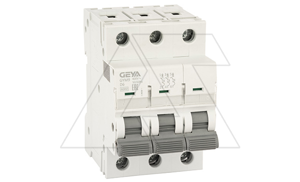 Авт. выключатель GYM9-3P-6D, 3P, 6A, хар-ка D, 6kA, 3M