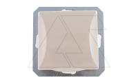 OPAL - Розетка 2P+E IP44 с крышкой, бежевый