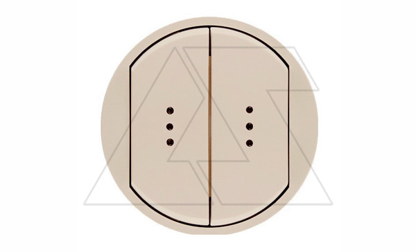 Celiane - Лицевая панель для выключателя двойного с индикацией слоновая кость