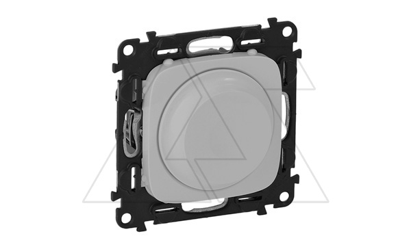 Etika - Светорегулятор с поворотной ручкой универсальный 300Вт без нейтрали (алюминий)