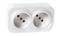 Quteo - Розетка 2х2P моноблок, белая
