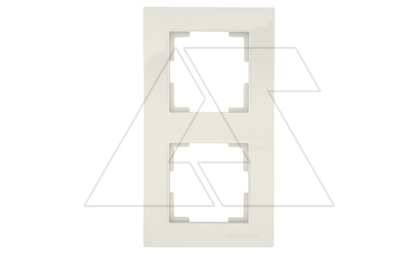 Rita - Рамка 2 поста, вертикальный монтаж, серый