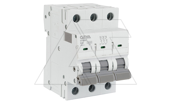 Авт. выключатель GYM9H-3P-10B, 3P, 10A, хар-ка B, 10kA, 3M
