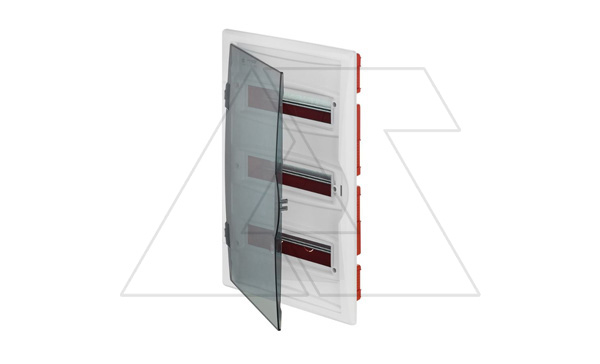 Щит встраив. ECO BOX 3x12M, N/PE 4x 2x16+7x10mm2, дымчатая пласт. дверь, белый RAL9003, 560x350x102mm, IP40