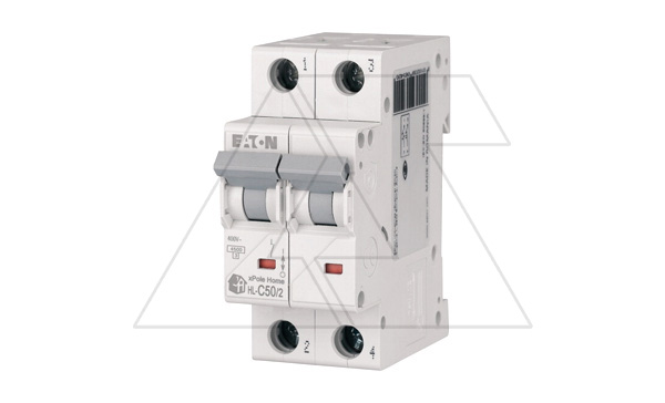 Авт. выключатель HL-C50/2, 2P, 50A, хар-ка C, 4.5kA, 2M