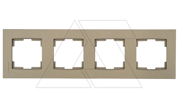 Rita - Рамка 4 поста, вертикальный монтаж, антрацит