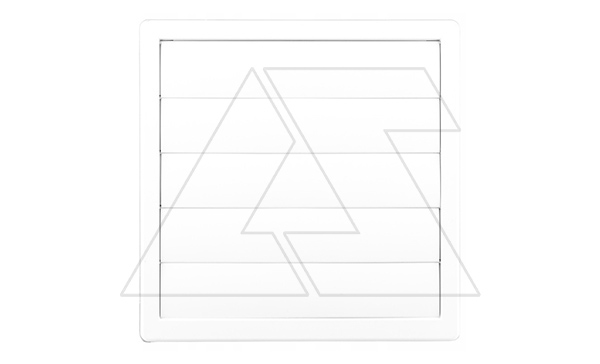 Решетка вентиляционная с жалюзи квадратная 170х170мм с регулировкой посадочного диаметра Ø80-150, пластик, белый