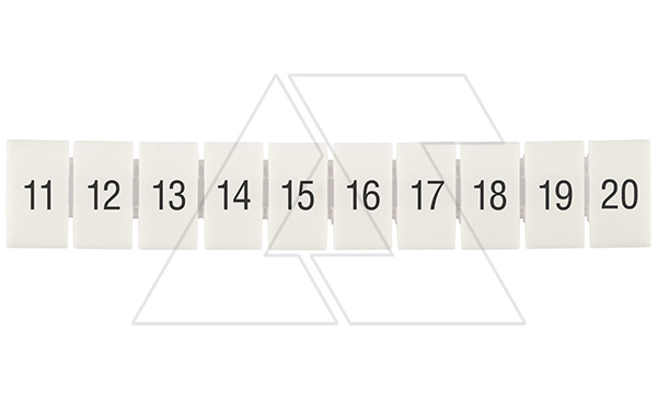 Маркировка клеммных модулей CA509/K5/H/11-20 для клемм 5mm, гориз. "11..20" (упак. 100шт.)