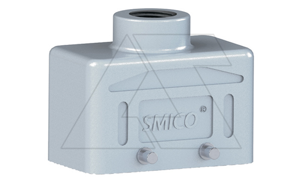 Корпус разъема, размер H10B, кабельный, верхний ввод M20, металл, IP65, RAL 7037