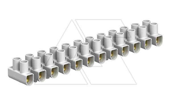 Клеммник 74 CE WS разрезаемый, 12шт, 6мм², 41A, 450V, белый, полипропилен