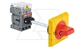 Выкл. нагрузки OT25F3HY5X6ST1, 25A 3P с желто-красной выносной блок. рукояткой на 3 замка OHYS2AJ IP65 и осью OXS6X120 от интернет-магазина amperkin.by
