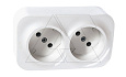 Quteo - Розетка 2х2P моноблок, белая от интернет-магазина amperkin.by