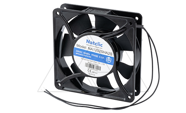 Вентилятор осевой NA, 120x120x25мм, 220В, 96м3/ч, 21Вт, 2300об/мин, 39дБА, подшипник скольжения