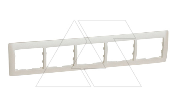 Galea Life - Рамка на 5 постов горизонтальная, Pearl