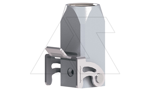 Корпус разъема, размер H3A, кабельный, с фиксатором, верхний ввод M20, металл, IP65, RAL 7037