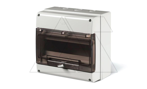 Щит модульный навесной M250, 12M, дымчатая дверь, 256x250x140mm, IK07, IP66, серия DOMINO