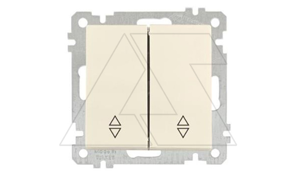 21 - Переключатель на два направления двухклавишный, пруж. зажимы, сл.кость