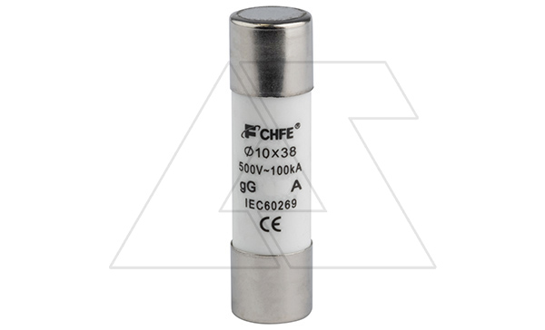 Вставка плавкая цилиндр., 0.5A, 500VAC, 120kA, 10x38mm, тип gG