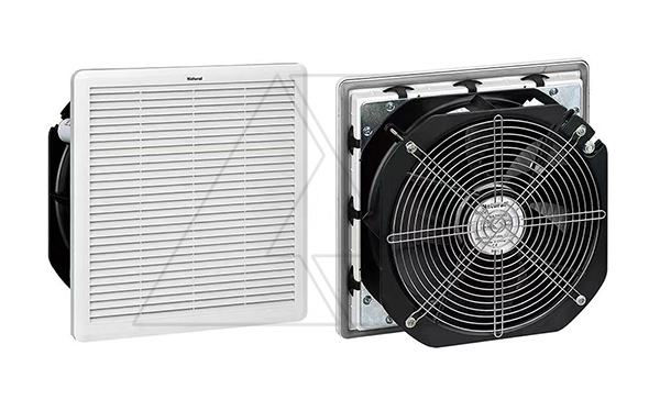 Вентилятор с фильтром SFF сдвижной 120Вт, 850м3/ч, 230VAC, габариты 320x320x115мм, вырез 291x291мм, IP54, RAL7035