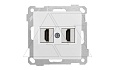 21 - Розетка 2xHDMI, белый от интернет-магазина amperkin.by