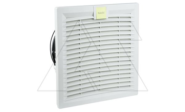 Вентилятор с фильтром SFE откидной 60Вт, 460м3/ч, 230VAC, габариты 326x326x89мм, вырез 292x292мм, IP54, RAL7035