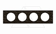 Celiane - Рамка 4 поста CORIAN черный рифленый от интернет-магазина amperkin.by