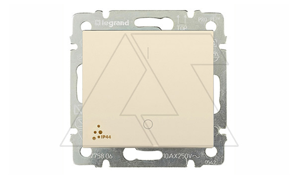 Valena - Выключатель двухполюсный 10 A, IP 44, сл.кость