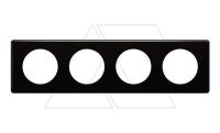 Celiane - Рамка 4 поста черный глянец