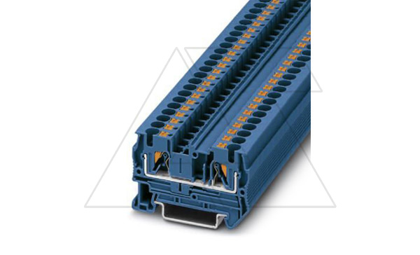 Клемма проходная PT 4 BU /6,2mm, push-in, 2 присоед., 4(max 6)mm2, 32A, 800V, синяя