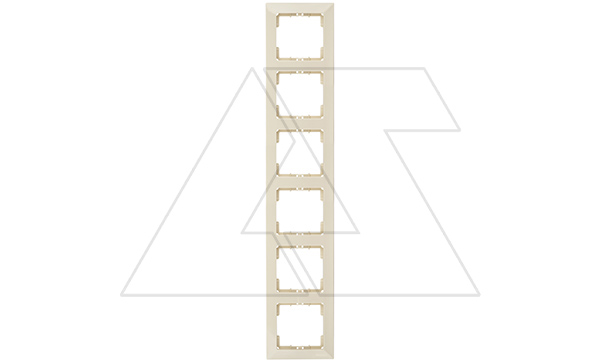 Candela - Рамка 6 постов, к механизмам серии 21, вертикальный монтаж, сл.кость