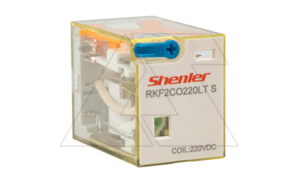 Реле RKF2CO220LTS, 2CO, 15A(250VAC/30VDC)/10A(60VDC), 220VDC, мех. индикатор, тест-кнопка с блокировкой, магнит, LED