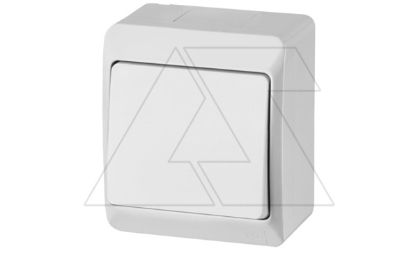 HERMES - Выключатель/переключатель на 2 направления, 10A/250V, IP44, белый