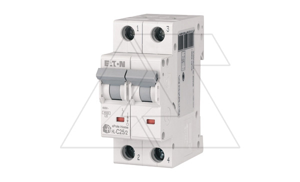 Авт. выключатель HL-C25/2, 2P, 25A, хар-ка C, 4.5kA, 2M