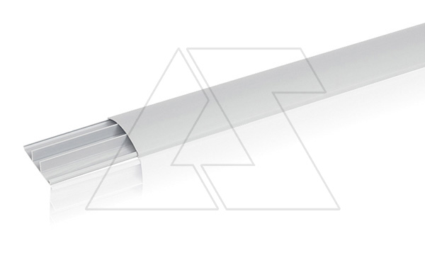 Кабель-канал напольный 75x18mm с крышкой, 3 секции, 2m, пласт., серый RAL7016