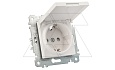 Rita - Розетка 2P+E, с крышкой, защ. шторки, белый от интернет-магазина amperkin.by