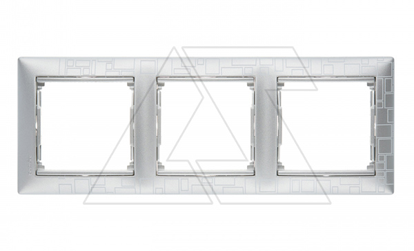 Valena - Рамка 3 поста верт/гориз, алюминий модерн