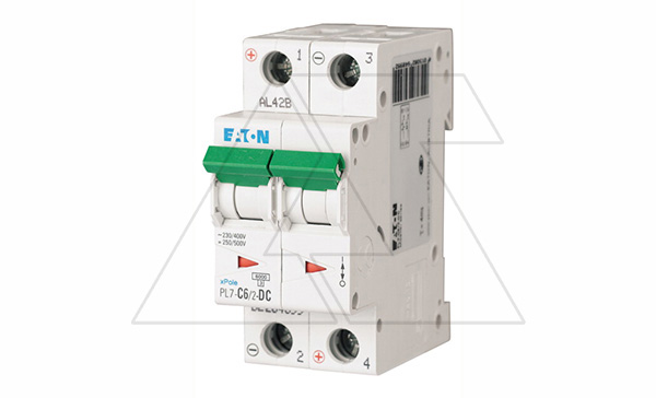 Авт. выключатель PL7-C6/2-DC, 2P, 6A, хар-ка C, 10kA, 250VDC, 2M