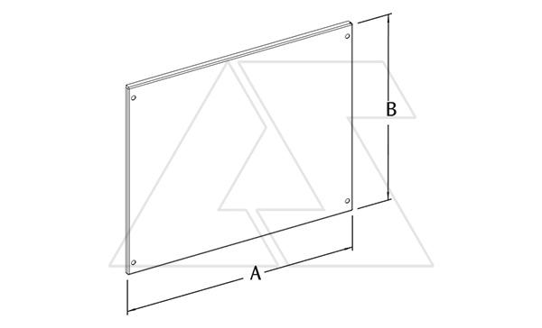 Панель глухая 600х476мм (ВхШ) для щита Ш=600мм, RAL 7035