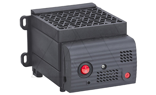 Нагреватель NTL 1200RD 800W полупроводниковый в пластик. корпусе с вентилятором, выкл. и термостатом, 230VAC, винт. клемма, на дин-рейку/панель