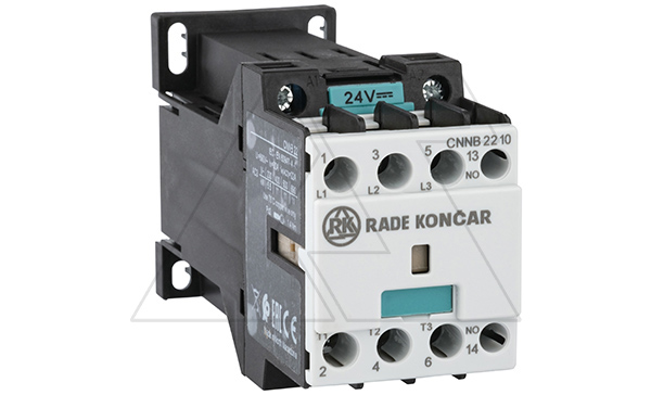Контактор CNNB 22 10, 24VDC, 3P, 22A/(30A по AC-1), 11kW(400VAC), 1NO, Uk=24VDC