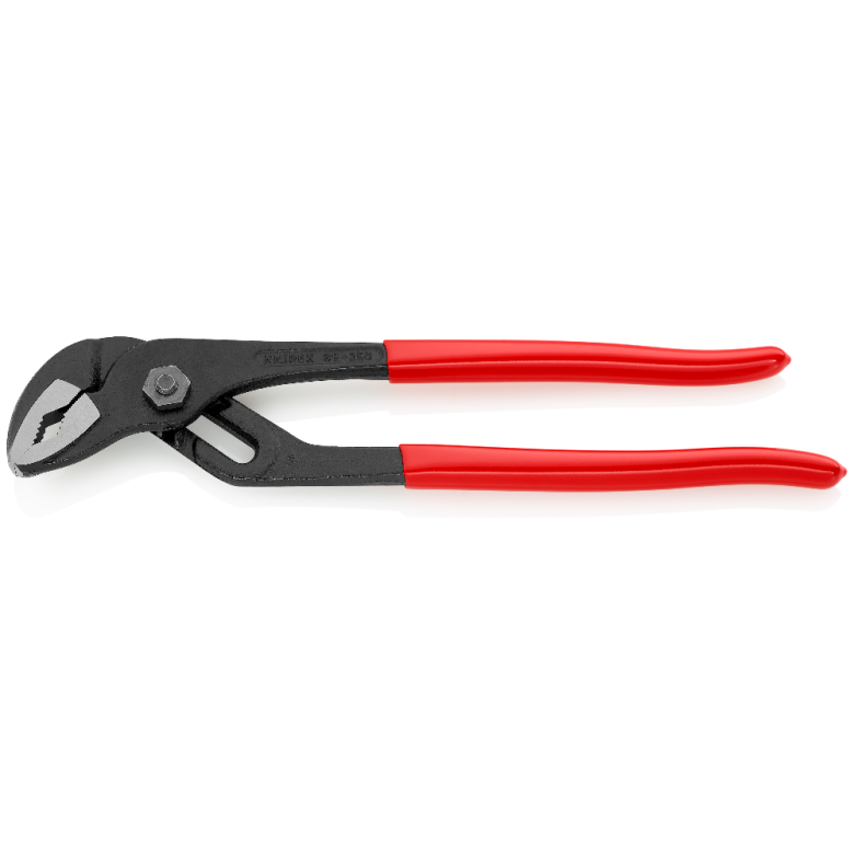 Клещи переставные с гребенчатым шарниром, 34 мм (1 5/16"), под ключ 36 мм, L-250 мм, Cr-V, серые, обливные рукоятки (KNIPEX)