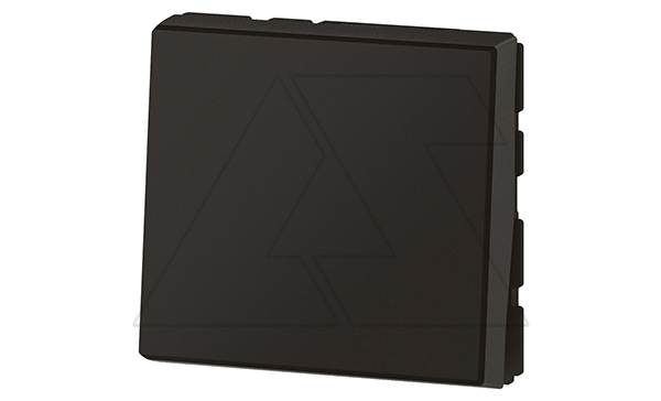 Mosaic - Выключатель кнопочный 6А, 2М, пруж. зажимы, матовый черный