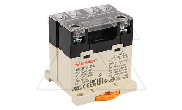 Реле RGF2BD012L, 2NO, 25A, (277VAC/30VDC), 12VDC, LED