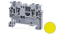 Клемма проходная CX2.5Y /5x50mm, пружинная, 2 присоед., 2,5(max 4)mm2, 24A, 1000V, желтая от интернет-магазина amperkin.by
