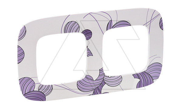 Valena Allure - Рамка 2 поста верт/гориз, флора