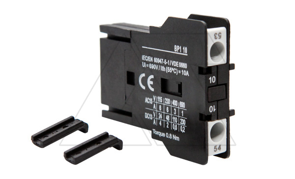 Блок-контакт вспом. BP1 10, 6A(230VAC), 1NO, боковой монтаж, для CM1, CP0