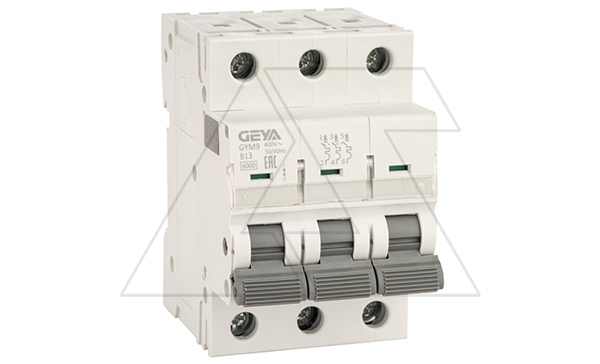 Авт. выключатель GYM9-3P-13B, 3P, 13A, хар-ка B, 6kA, 1M