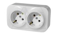 Quteo - Розетка 2x2P+E нем. стд., белая